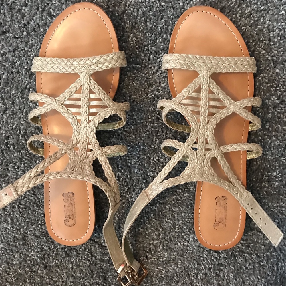 Carlos Gold Sandals